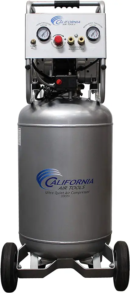 California Air Tools 20020 Ultra Quiet & Oil-Free Air Compressor 2.0 Hp, 20.0 Gal. Steel Tank Air Compressor