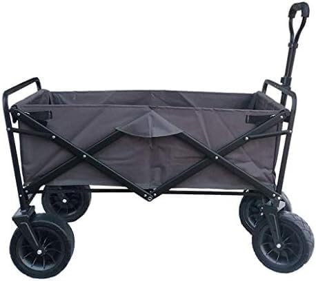 Cart Folding Domestic Shopping Cart Garden Trolley Cart Heavy Duty Wagon Multi-Function Outdoor Camping Photography Pull Truck Family Travel Handcart Double Brake