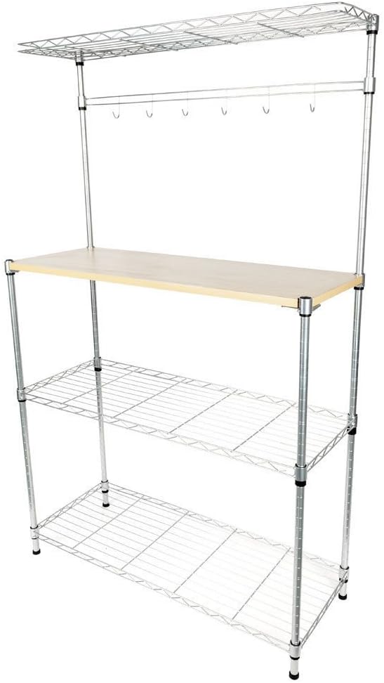 Baker's Rack Kitchen Utility Microwave Oven Stand Storage Cart Workstation Shelf