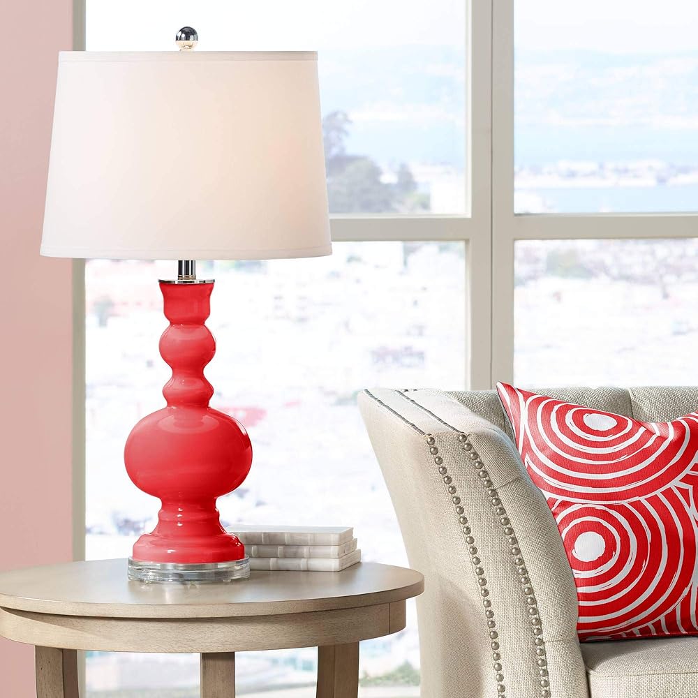 Color + Plus Poppy Red Apothecary Table Lamp