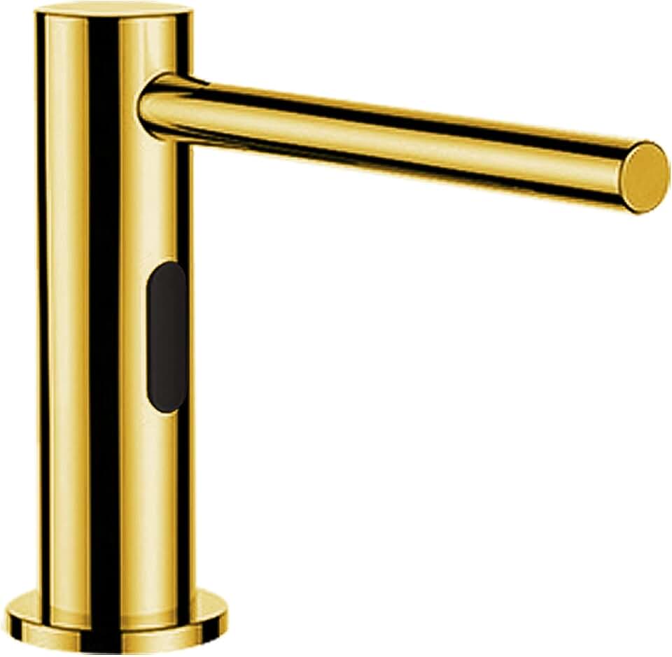 Gallen Commercial Automatic Liquid Soap Dispenser - FS1185 Contemporary Style Deck Mount Solid Brass Sensor Soap Dispenser - Shiny Gold Finish
