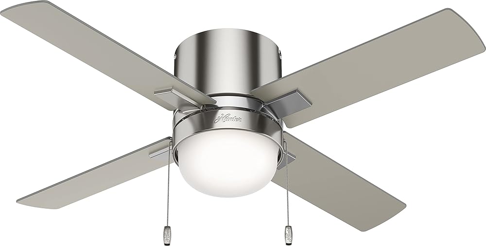 HUNTER Fan Company 50957 Minikin Ceiling Fan, 44, Brushed Nickel