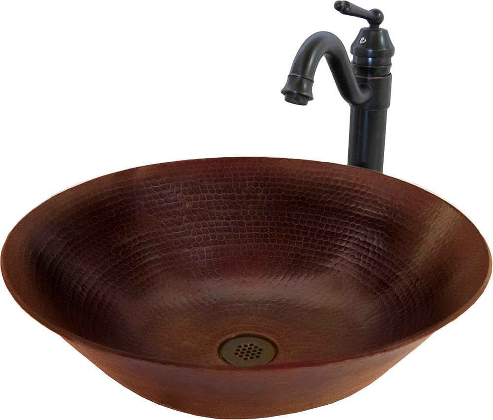 CATALONIA Copper Vessel Sink Set, Oil Rubbed Bronze