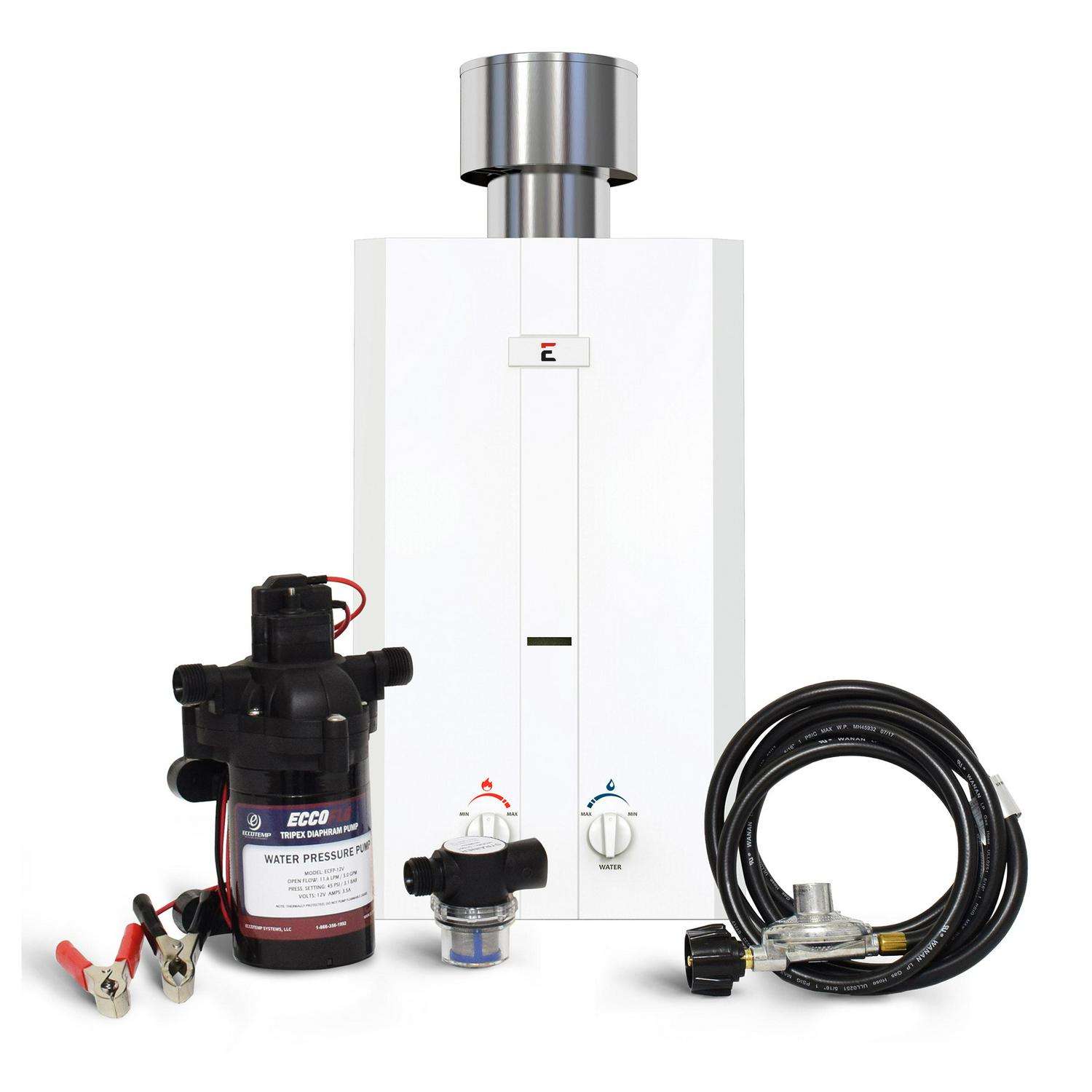 Eccotemp L10 Portable Tankless 3-GPM 75000-BTU Outdoor Liquid Propane Tankless Water Heater