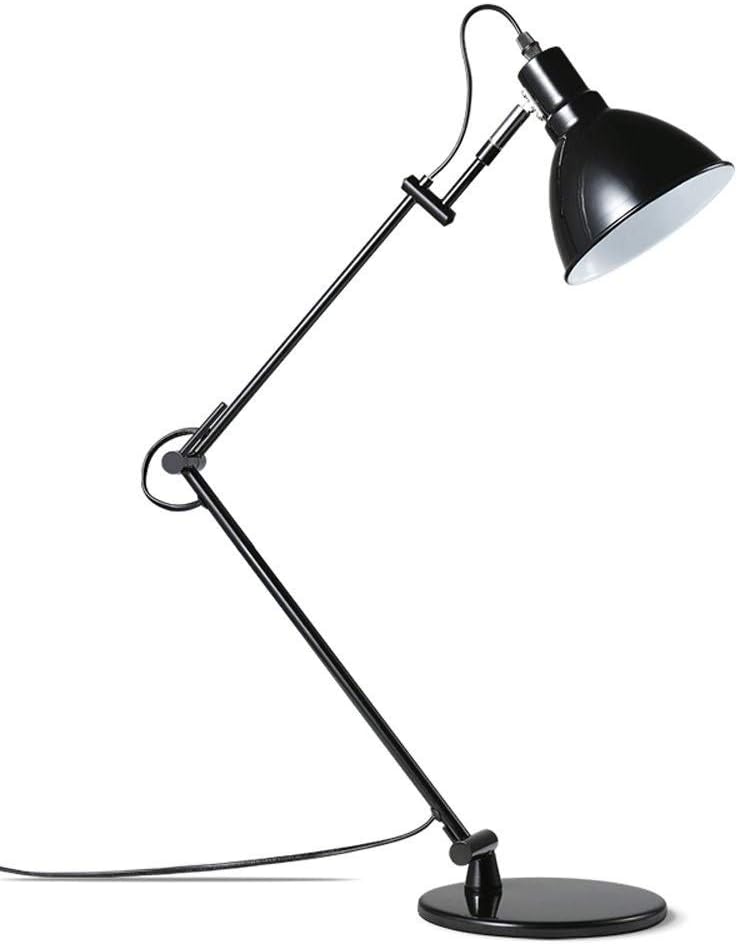 Modern Industrial Steampunk Style Adjustable Table Lamp In A Black Energy Saving Reading Task Desk Light Long Life Swing Arm LED Desk Lamp Fine Iron Designer Table Light For Living Room Studio D
