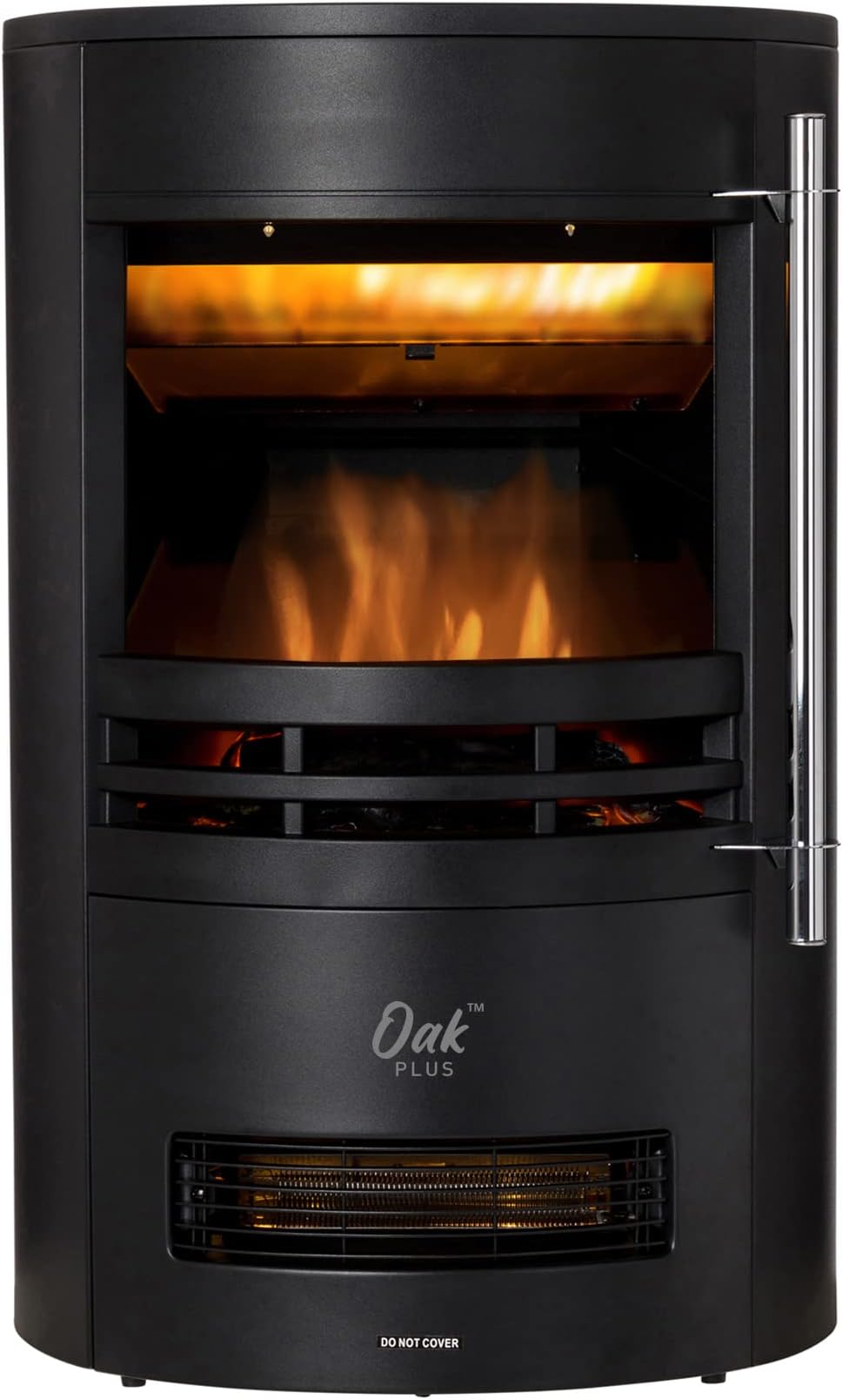 Freestanding Electric Fireplace with 3D Flame Log Effect, Portable Indoor Space Heater Stove, 25.5