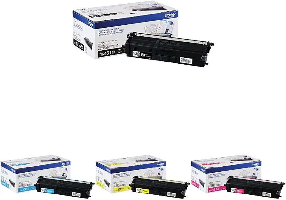 Brother Genuine Brother TN431 C/M/Y Color Toner (3) Pack. Includes (1) each TN431C, TN431M, TN431Y