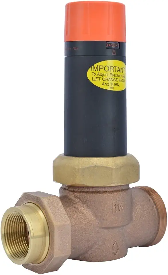 Cash Acme 1-1/4 Inch EB25 Single Union Pressure Regulator Valve (PRV), 45 PSI, 23141-0045