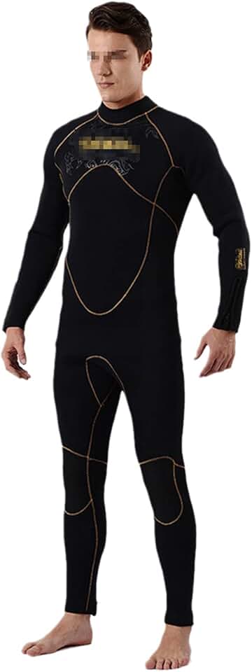 Scuba Diving 5Mm Wetsuit, Mens Neoprene Spearfishing Full Body Swimwear Wetsuit, Diving Kite Surfing Suit