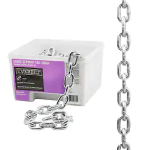 Everbilt 3/8 in. x 30 ft. Grade 43 Zinc Plated Steel High Test Chain