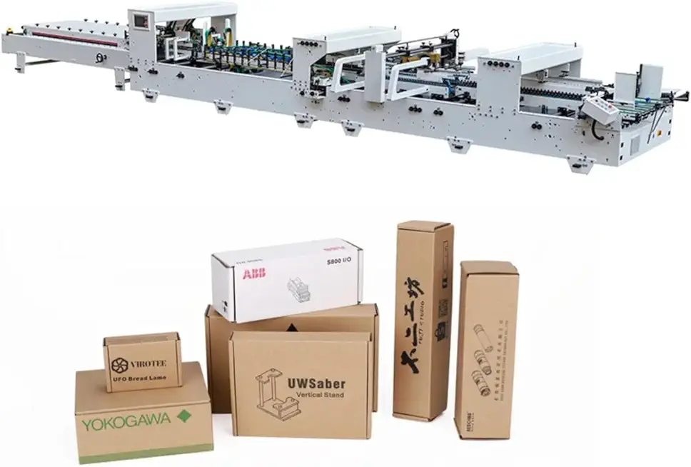 Automatic Box Corners Pasting Machine Box Packing Hot Melt Glue Pasting Plastic Boxes Machine