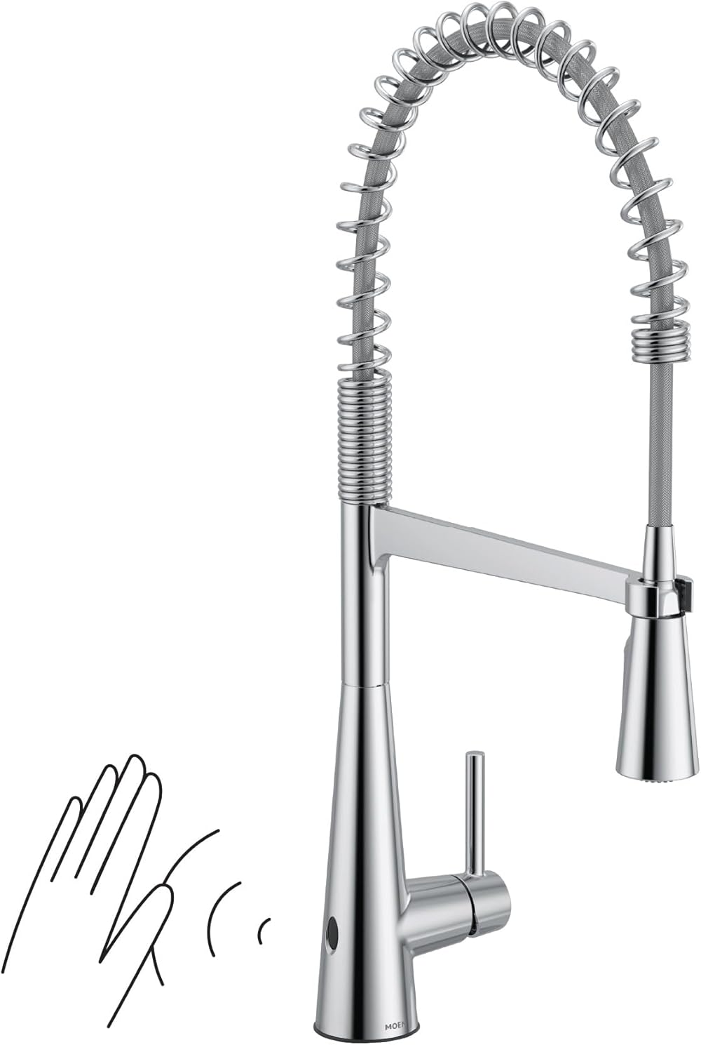 Moen 5925EWC Sleek Single-Handle High Arc Pulldown Kitchen Faucet, Chrome