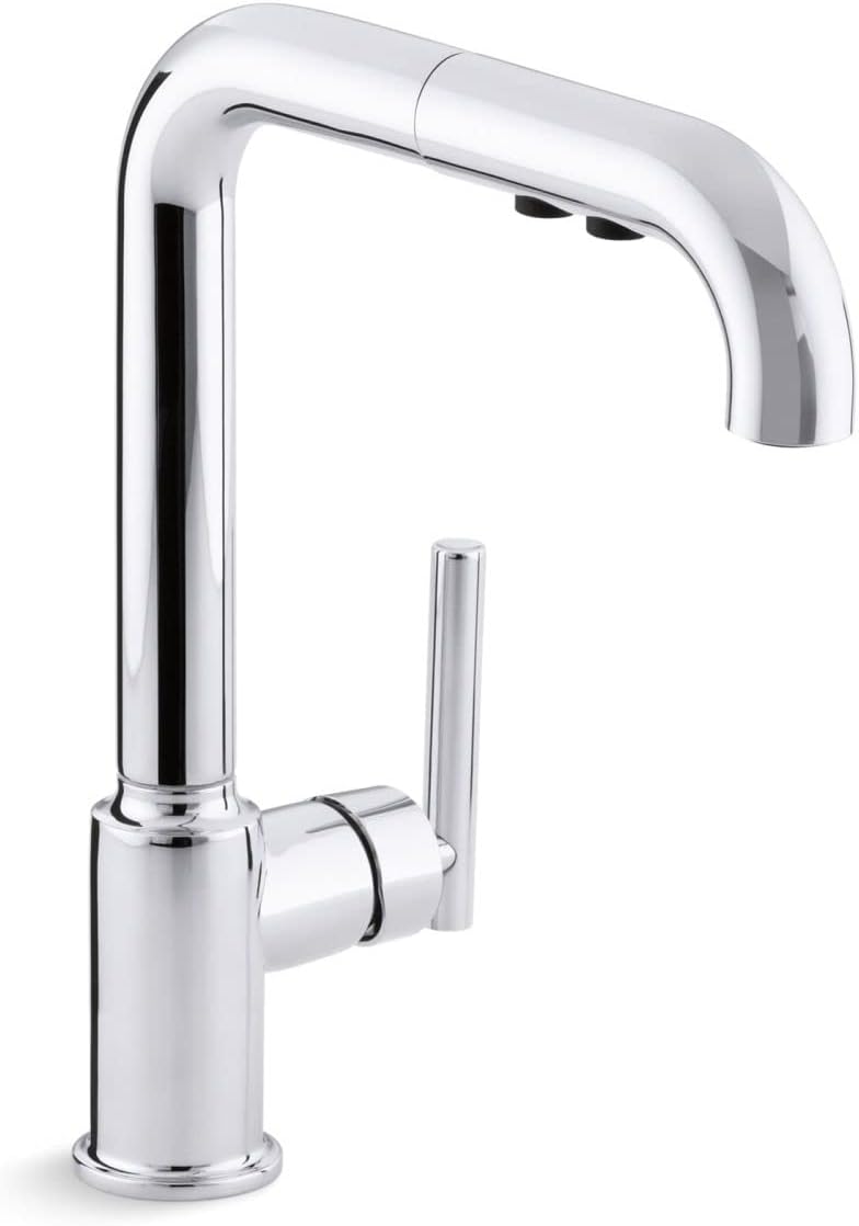 KOHLER 7505-CP Purist Kitchen Sink Faucet, One Size, Polished Chrome