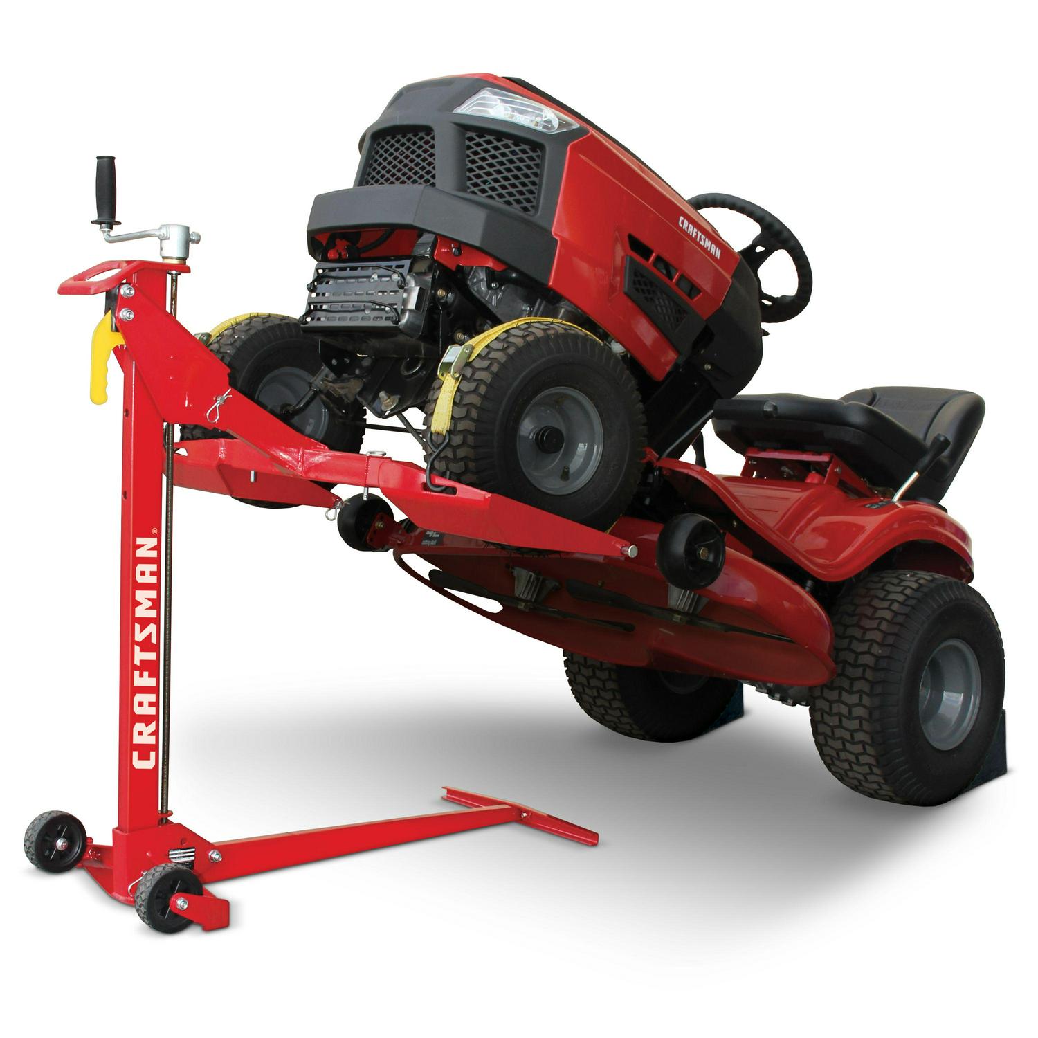 CRAFTSMAN Lift for Riding Mower   Front-Load Capacity of 500 lbs, 24-in Height, Compatible with Most Garden Tractors and ZTR Mowers
