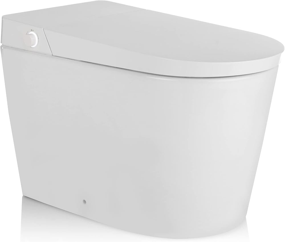 ALPHA BIDET UXT Pearl Bidet Toilet Combination | 1.28GPF Smart Toilet w/Next Gen Bidet | ADA Chair Height | Automatic Lid and Seat | Automatic Flushing | Endless Warm Water | 3 Year Warranty