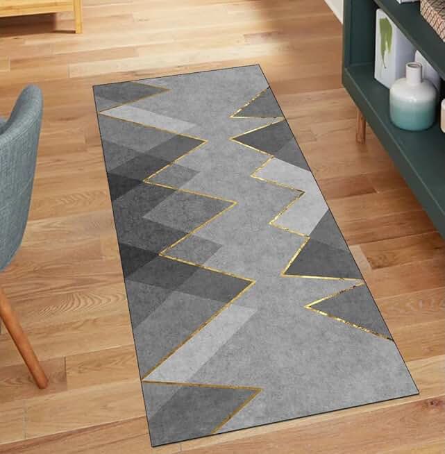 Carpet Runner for Hallway Grey 3'7