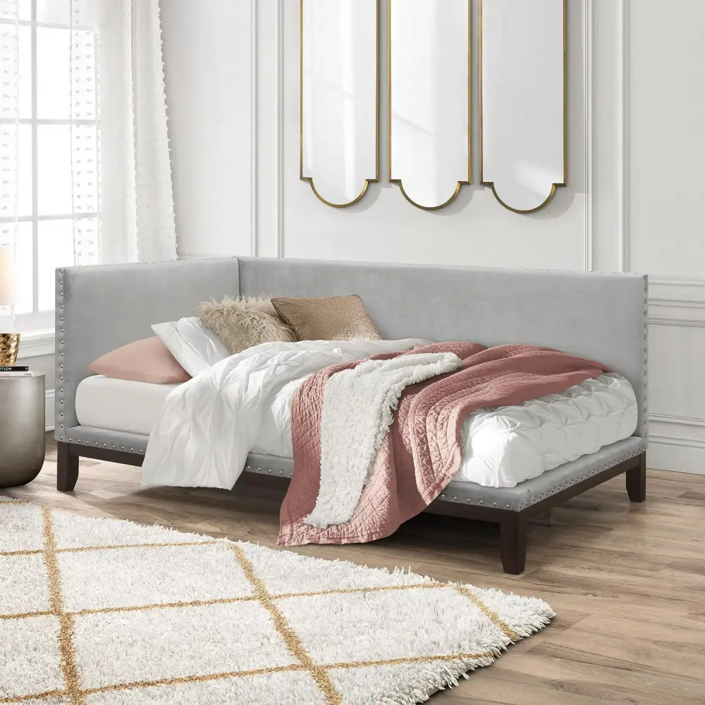 Tranquility Upholstered Daybed, Twilight Gray