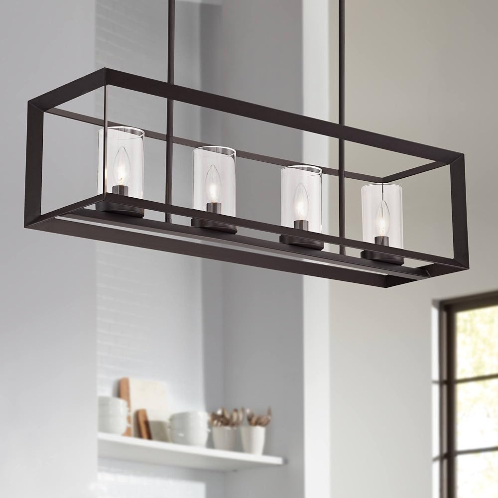 Cove Point Oil Rubbed Bronze Linear Pendant Chandelier 34 1/2