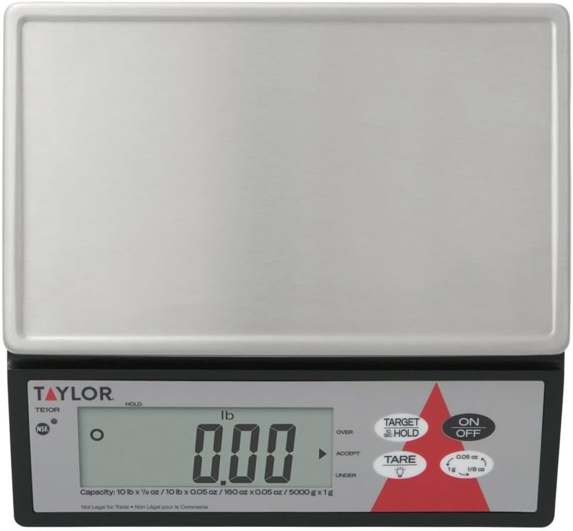 Taylor Precision TE10R Digital 10 Lb. Portion Scale with S/S Platform