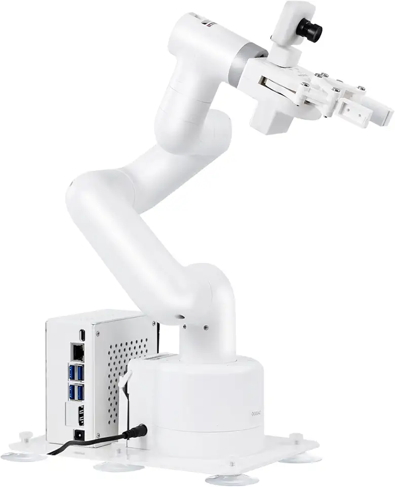Yahboom Jetson Nano 4GB Collaborative Robot Arm Programmable ROS OpenCV for Mechanical Engineers,Developing Electronic Projects 7Dof with Adaptive Gripper,USB HD Camera,USB Control Handle