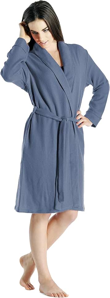100% Pure Cashmere Short Robe Women – Lightweight, Soft Plush, Warm and Cozy, Daily Wear Robes for Women