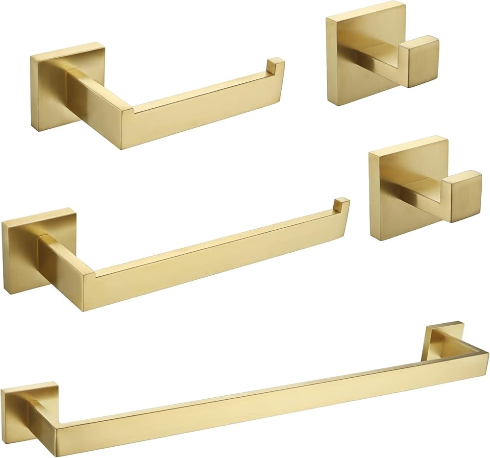 VELIMAX Premium Stainless Steel 4 Pieces Bathroom Hardware Accessories Set + 5 Pieces Bathroom Hardware Accessories Set