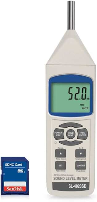 Digital Portable Handheld Sound Level Meter for Noise Volume Measuring, Sound Quality Control Model: SL-4023SD