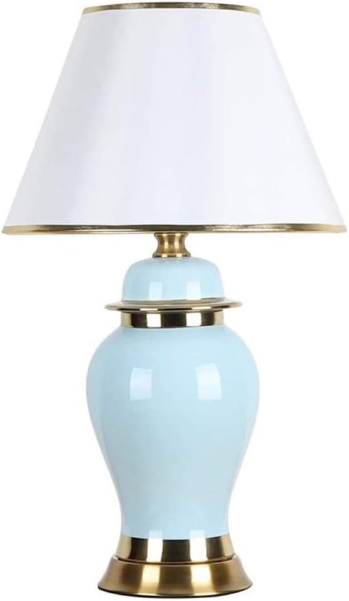 Bedside Table Lamp, Retro Solid Wood Table Lamps with Fabric Shade Nightstand Mini Desk Lamps for Bedroom, Living Room, Baby Room, Bookcase