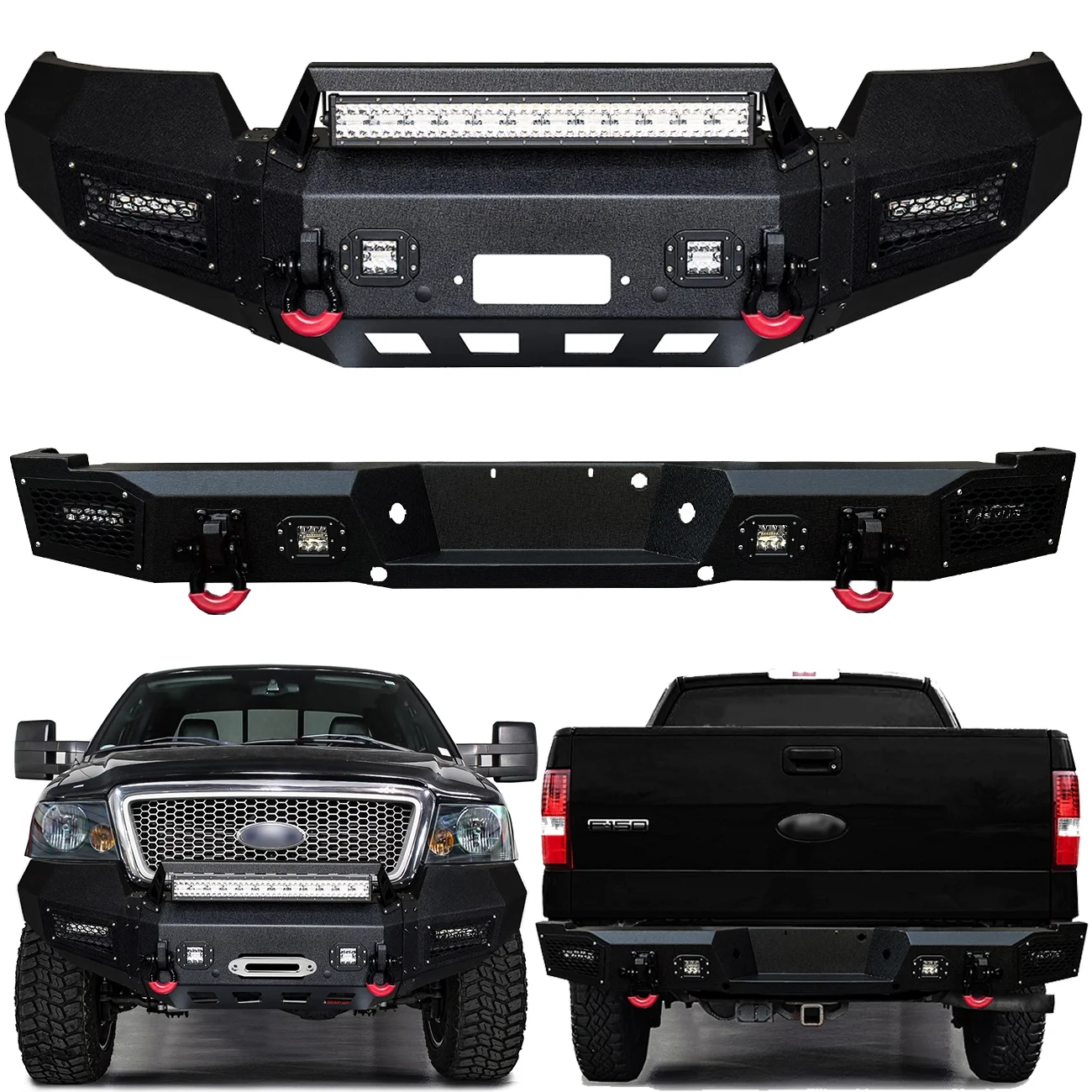 Vijay Front and Rear Bumper Fits 2004-2005-2006 Ford F150
