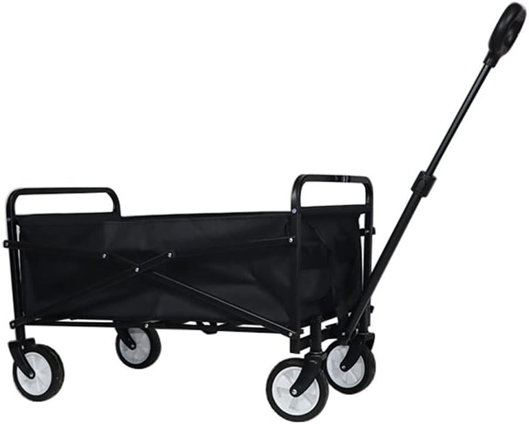 Outdoor Camping Camping Picnic Stall Folding Trailer Stall Small Cart Trailer Vegetable Shopping Folding Car (Color : C, Size : 80 * 47 * 67cm)