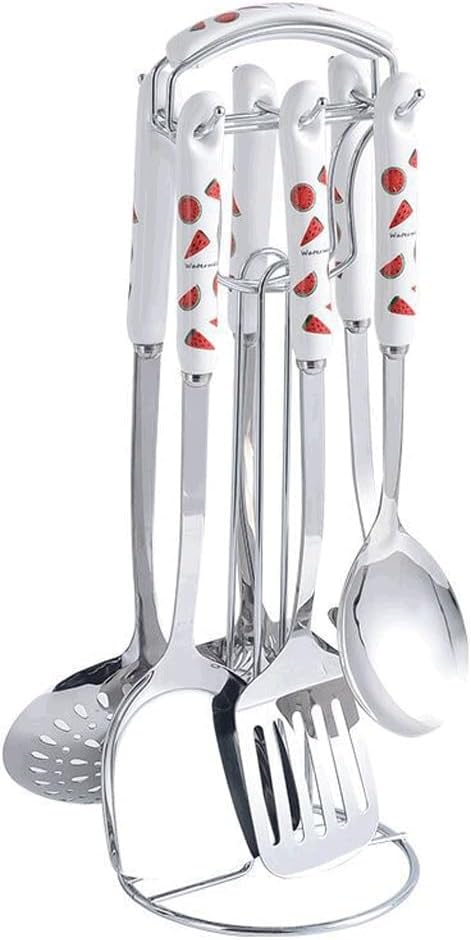 Kitchenware Set Ceramic Stainless Steel Kitchenware 7 Piece Stainless Steel Cooking Spoon Gift Set(D)