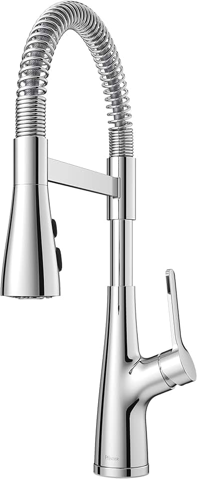Pfister LG529-NECC Neera Commercial Style Pull Down Kitchen Faucet with Spring Spout, Polished Chrome