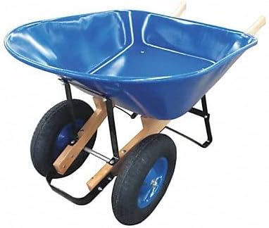 Westward Wheelbarrow, Steel, 8 cu. ft, 2 Pneumatic