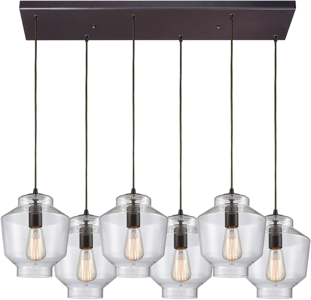 10905/6RC Pendant Light, Oil Rubbed Bronze