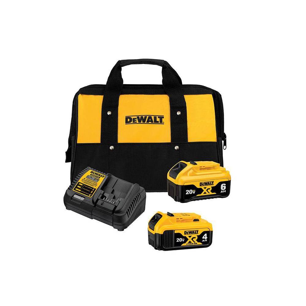DEWALT 20V MAX XR Premium Lithium-Ion 6.0Ah and 4.0Ah Starter Kit