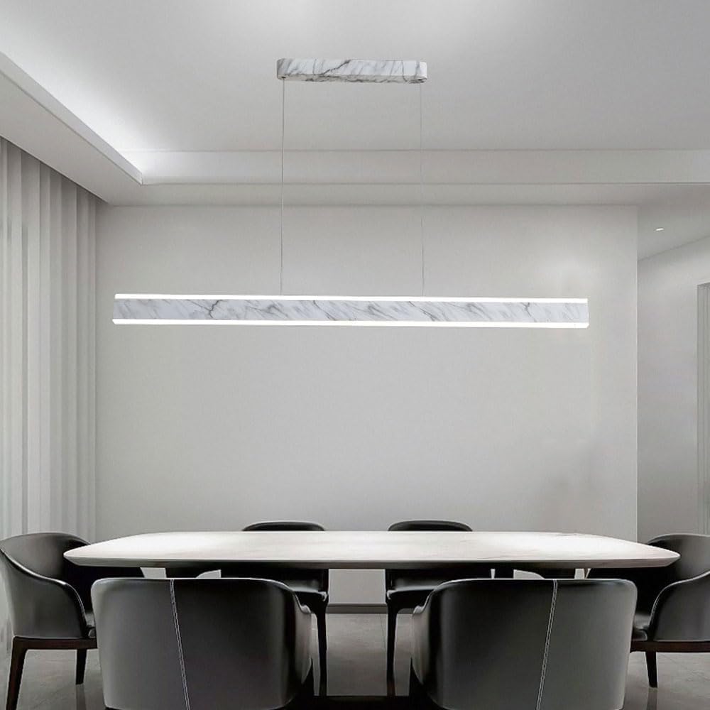 LED Linear Light with Remote Control, Dimmable Pendant Light Fixture, 3000K to 6000k Color Changing,Hanging Island Lights, Linkable Ceiling Lighting for Living Room Dining Room