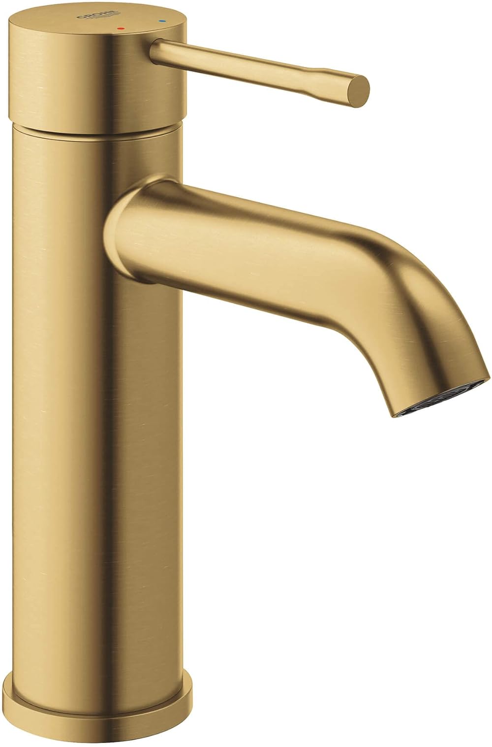 GROHE 23592GNA Essence, Single Hole Single-Handle S-Size Bathroom Faucet 1.2 GPM, Brushed Cool Sunrise (Brushed Gold), Small