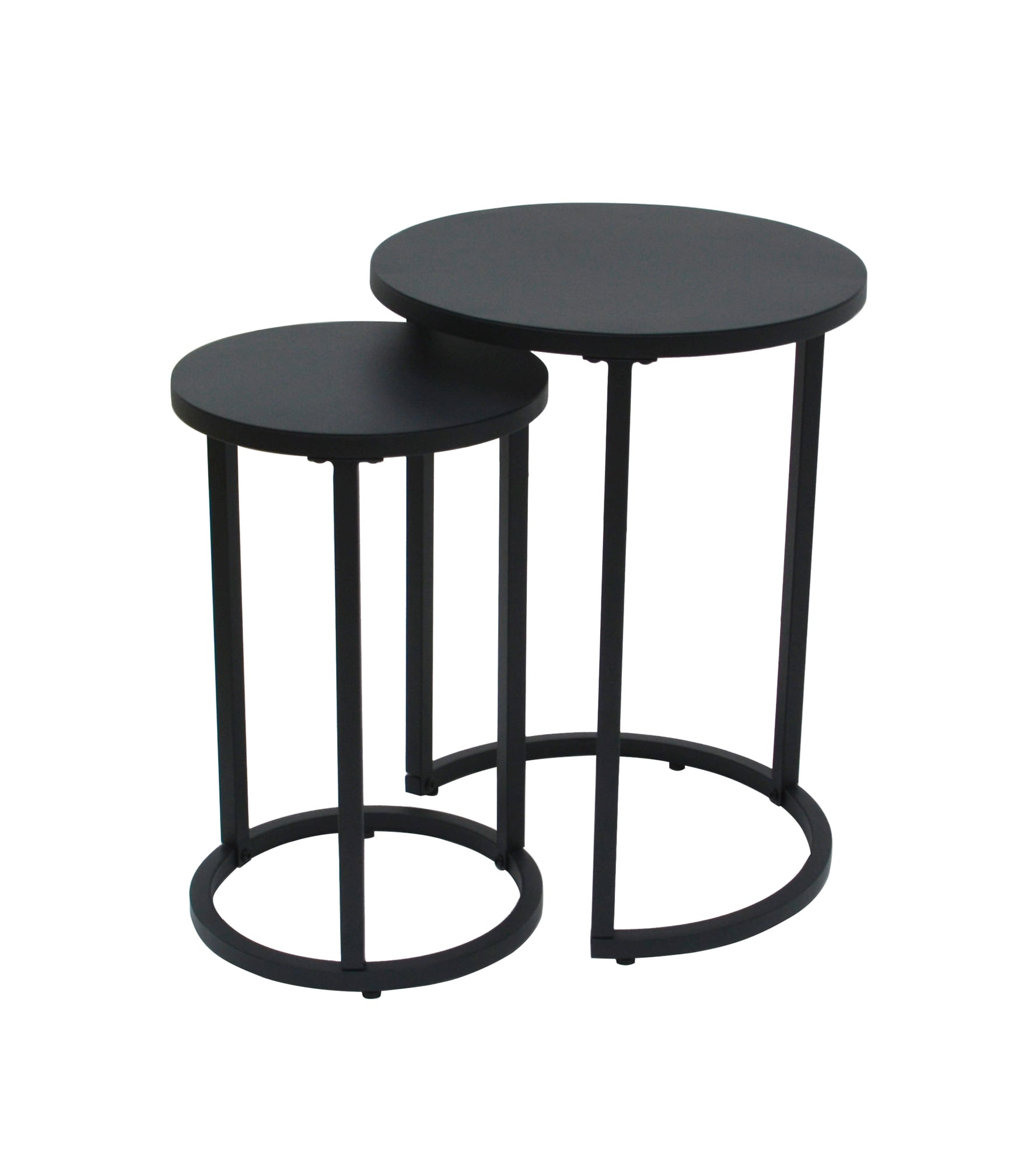 Style Selections Round Outdoor End Table 16.25-in W x 16.25-in L   Matte Black