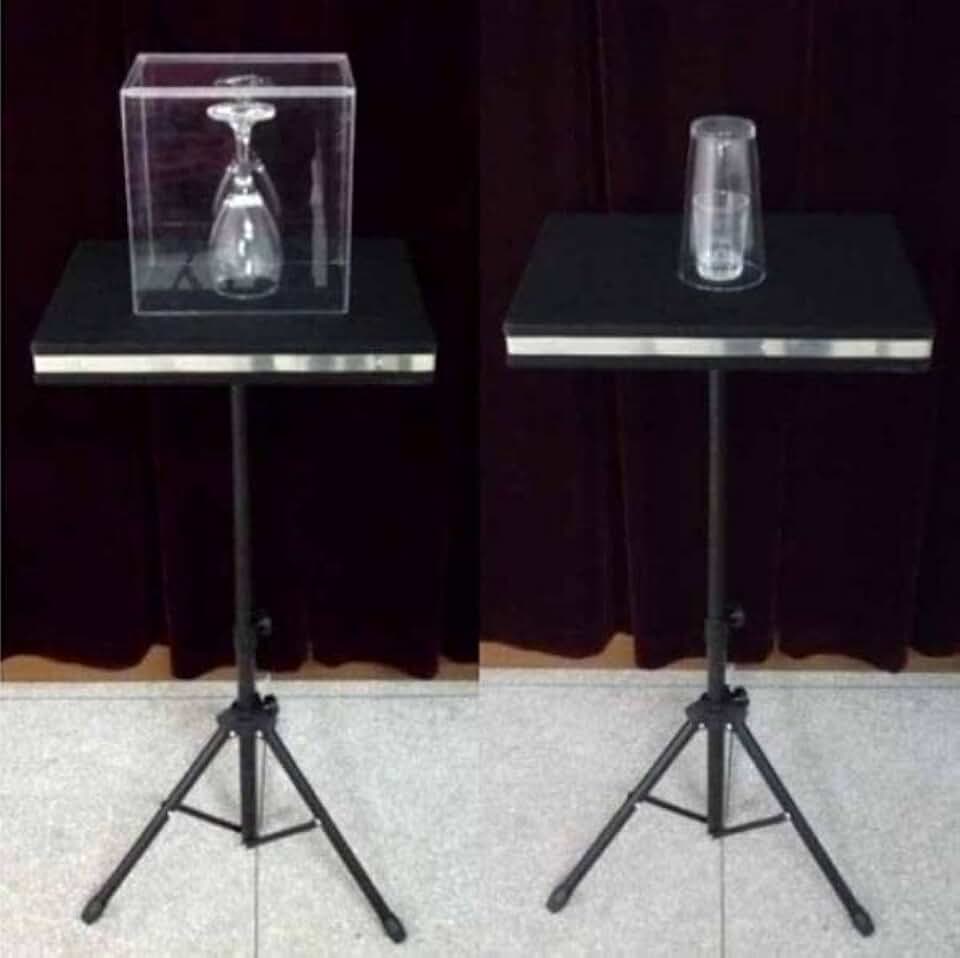 SUMAG Glass Breaking Table with Coin Into Glass Remote Control Two in One Magic Tricks Magician Stage Illusions Mentalism Gimmick Props