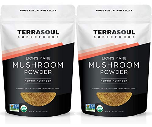 Terrasoul Superfoods Organic Lion's Mane Mushroom Powder (4:1 Extract), 11 Ounces