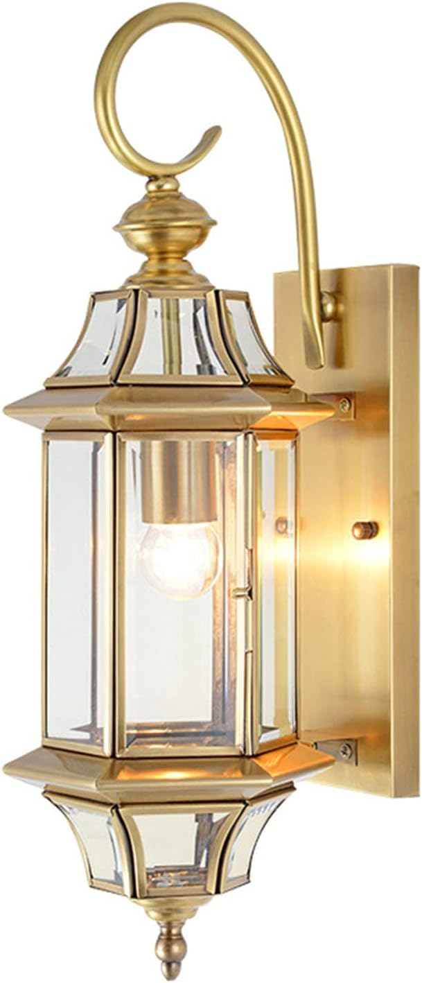 Outdoor Outdoor Wall lamp All Copper lamp Aisle Corridor Courtyard lamp Villa Outdoor Balcony Craft Wall lamp