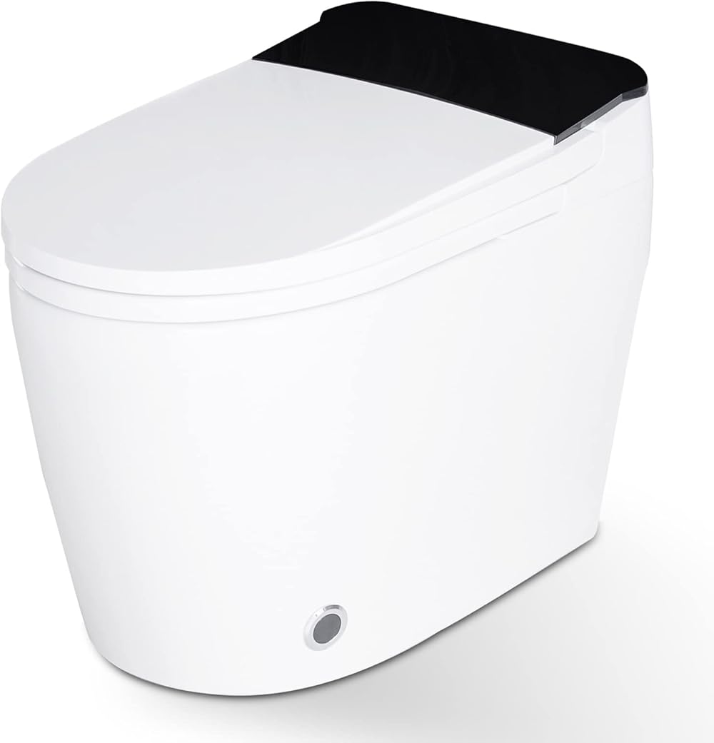 Smart Toilet with Bidet Built in, Bidet Toilet with Heated Seat, Automatic Flush, Dryer, Night Light, Digital Display