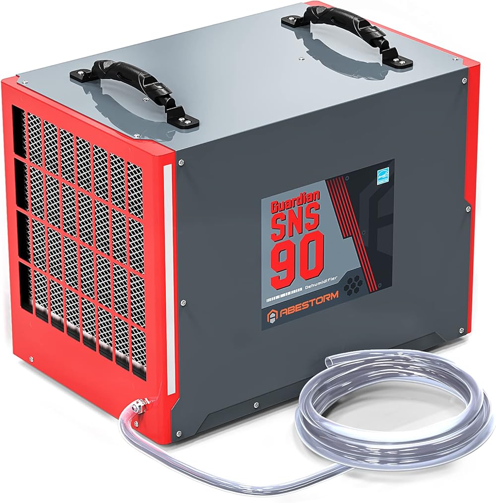 Abestorm Crawl Space Dehumidifier 198 PPD Commercial Dehumidifier with Pump and Dehumidifier Drain Hose for Basement Industrial Whole House Dehumidifier, Energy Star, Optional Remote Monitoring