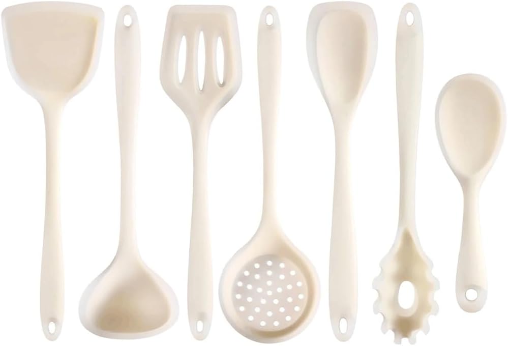 Silicone Kitchenware Set Cookware Pot Shovel Soup Spoon Colander Rice Spoon Kitchen Accessories