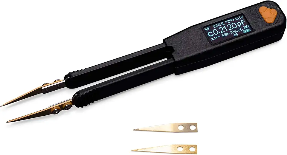 Pro1 Plus - 100KHz LCR Meter with 0.1% Accuracy/LED Tester/ESR Meter/Smart SMD Tweezers/with Spare Test Tips