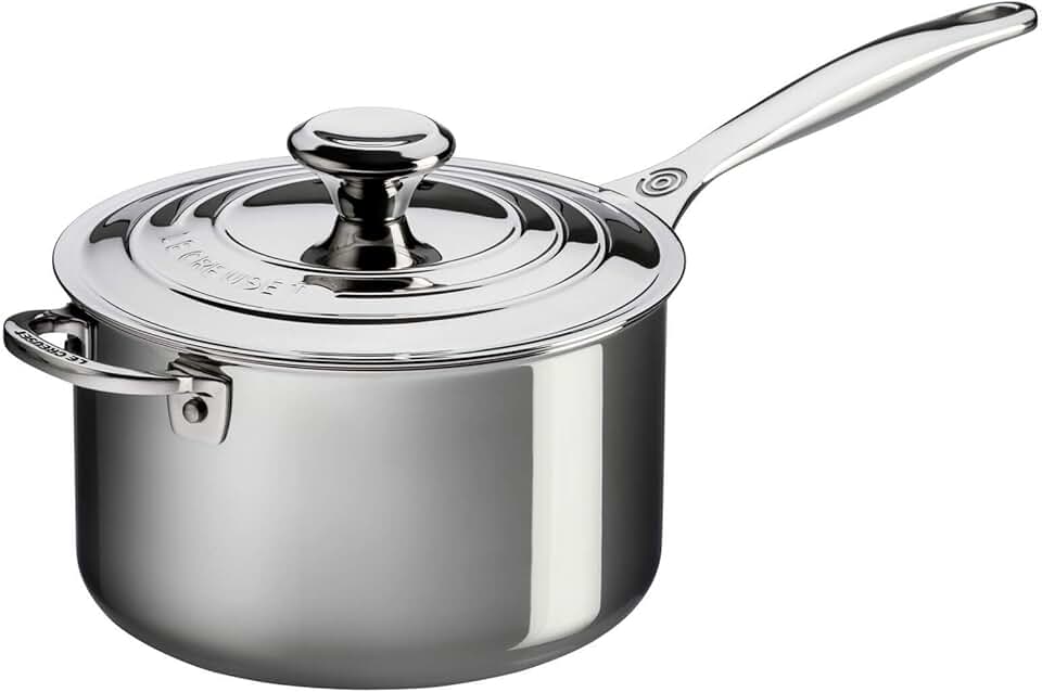 Le Creuset Tri-Ply Stainless Steel 3 Quart Saucepan , Medium