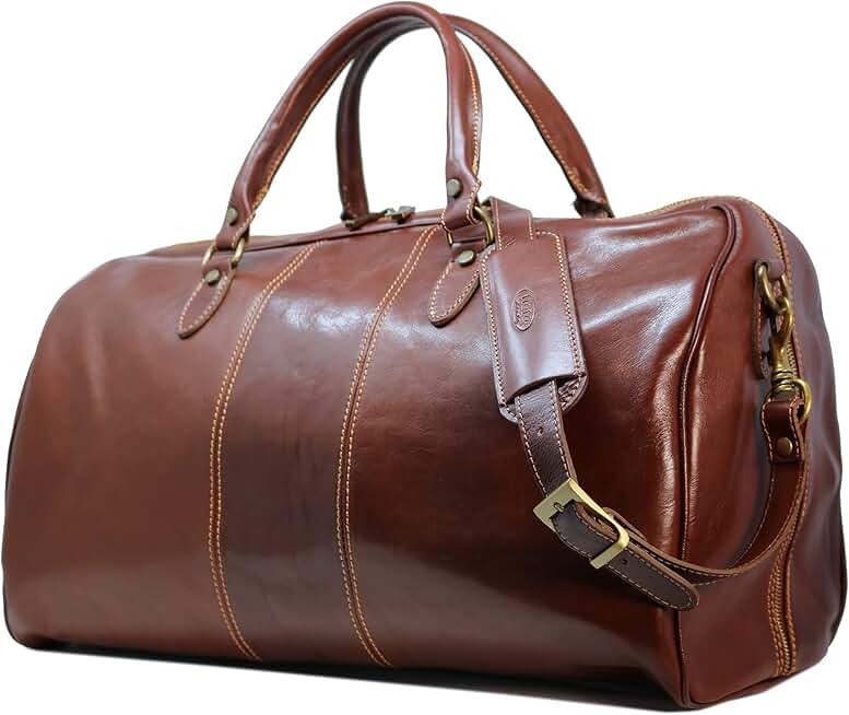 Floto Luggage Venezia Duffle, Vecchio Brown, One Size