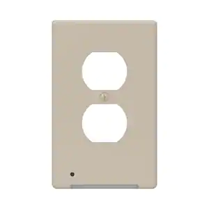 LUMICOVER Classic Decor 1 Gang Duplex Plastic Wall Plate with a nightlight - Almond
