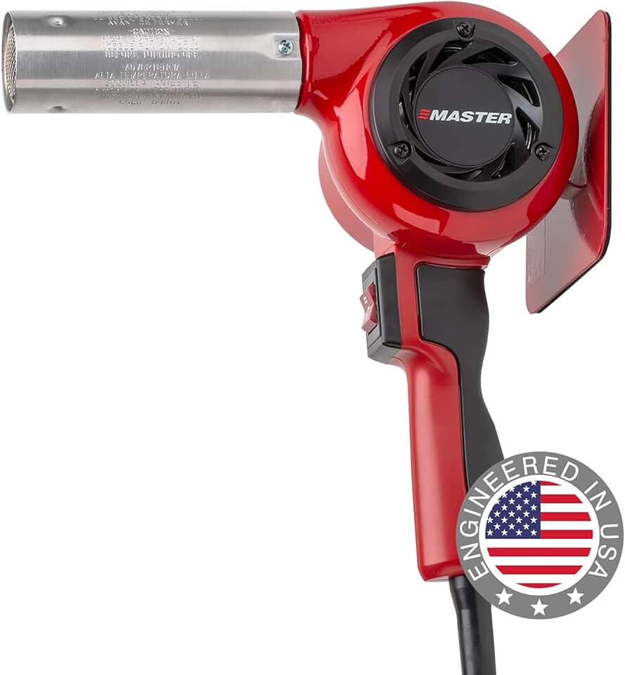 Master Appliance HG-301D Industrial Heat Gun, Quick Change Plug-In Heating Element, 800° F, 120V, 1440W, 12 Amps, Assembled In USA