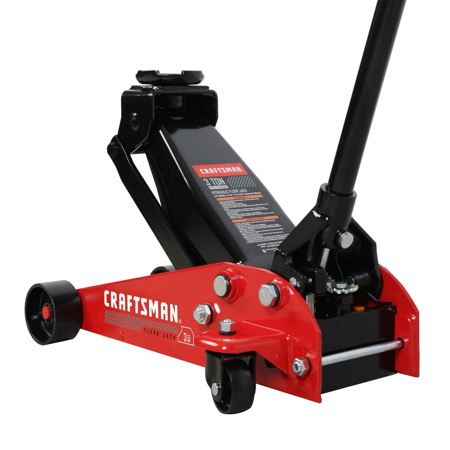 CRAFTSMAN Black 3-Ton Steel Hydraulic Floor Jack